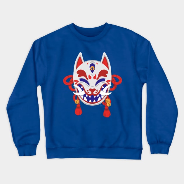 OniKitsune Crewneck Sweatshirt by juanotron